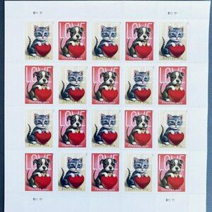 2023 Cats and Dogs Stamps 50 Books of 1,000 Stamps